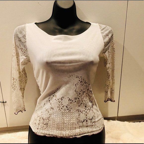 PINKO Designer Sheer Top - Picture 1 of 4